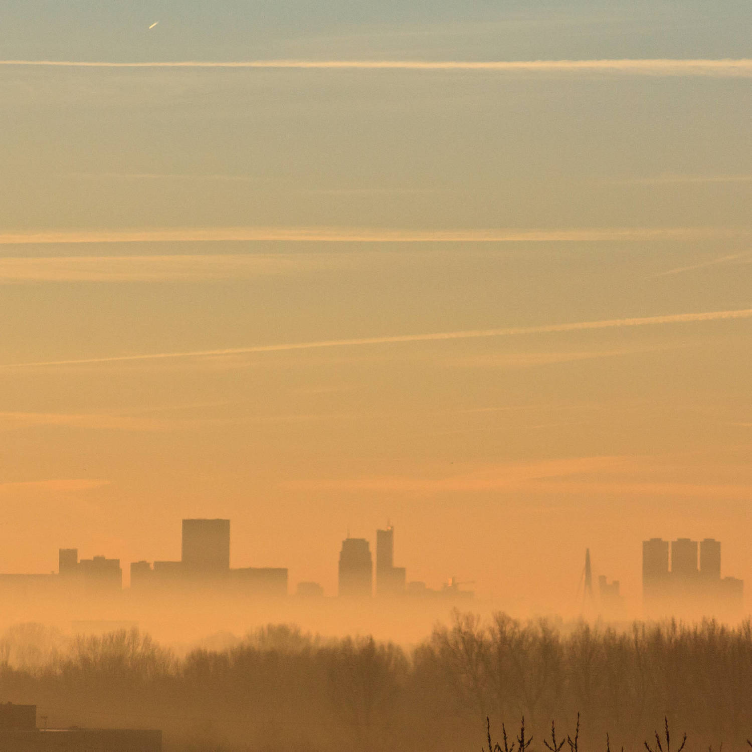 Misty View on Rotterdam by Ronald