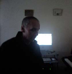 Robert Haigh in his studio