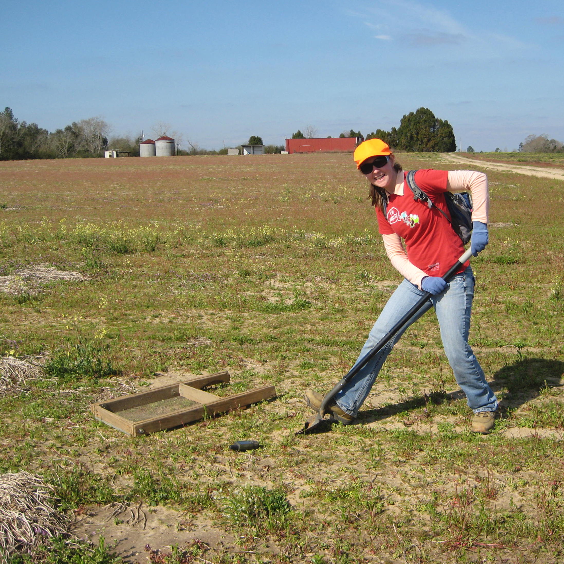Erin, digging in Mobile, Alabama