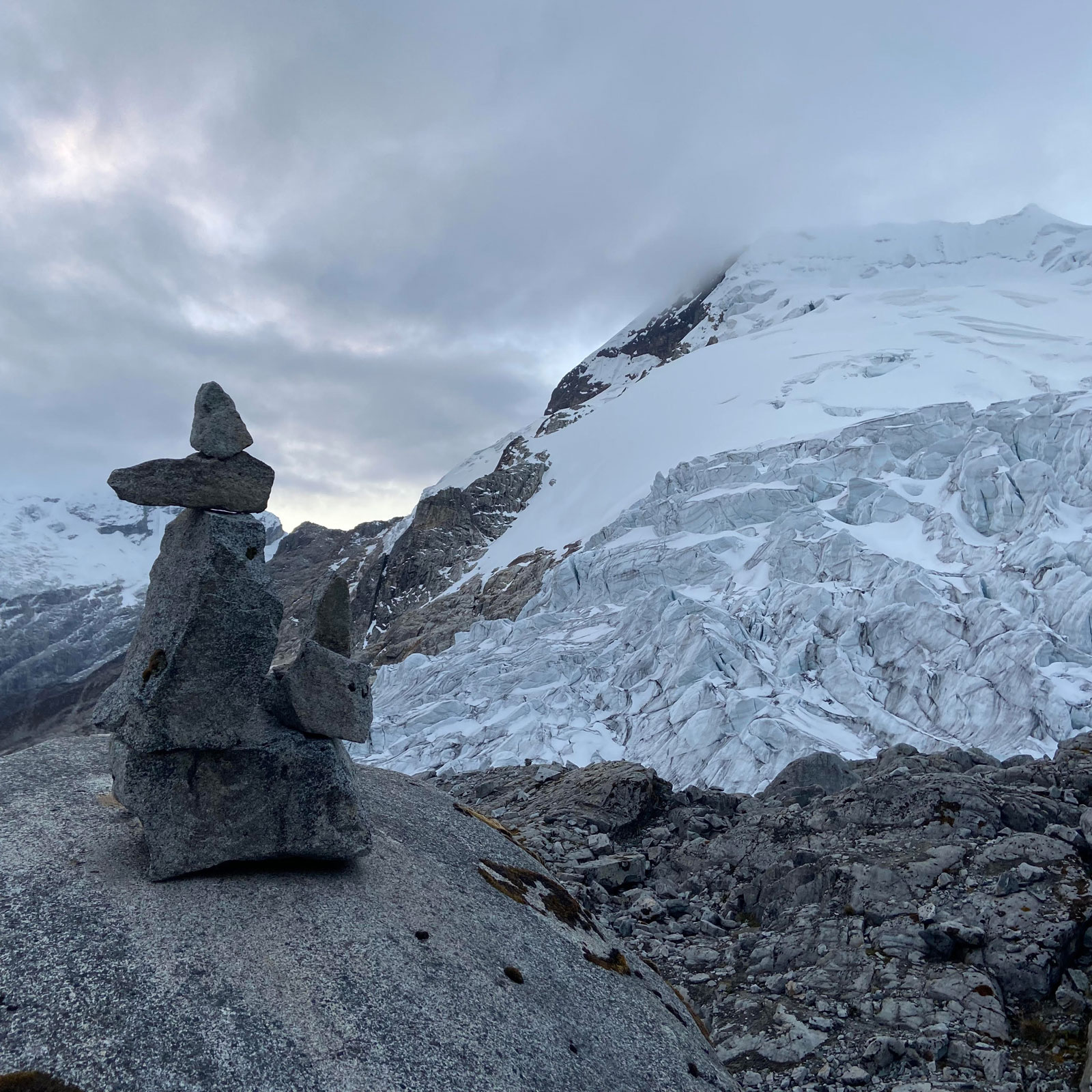 Picture on the top of a glacier in Peru by Joshua